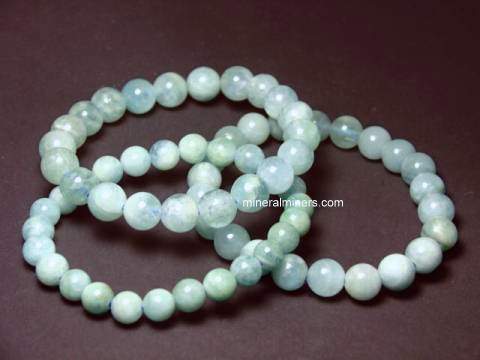 Aquamarine Bead Bracelets
