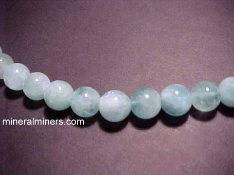 Aquamarine Bead Necklace