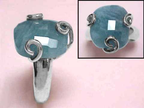 Aquamarine Sterling Silver Ring