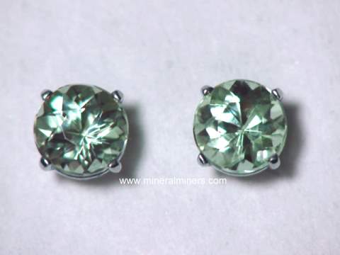 Green Aquamarine Earrings