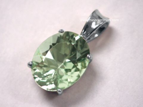 Natural Green Aquamarine Necklace