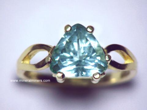 Natural Aquamarine Rings